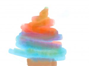 虹色のソフトクリーム